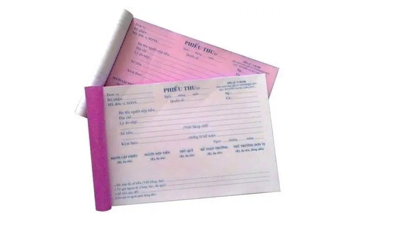In Phiếu Thu 2 Liên Số Nhảy, Rõ Nét - Giao Hàng Toàn Quốc