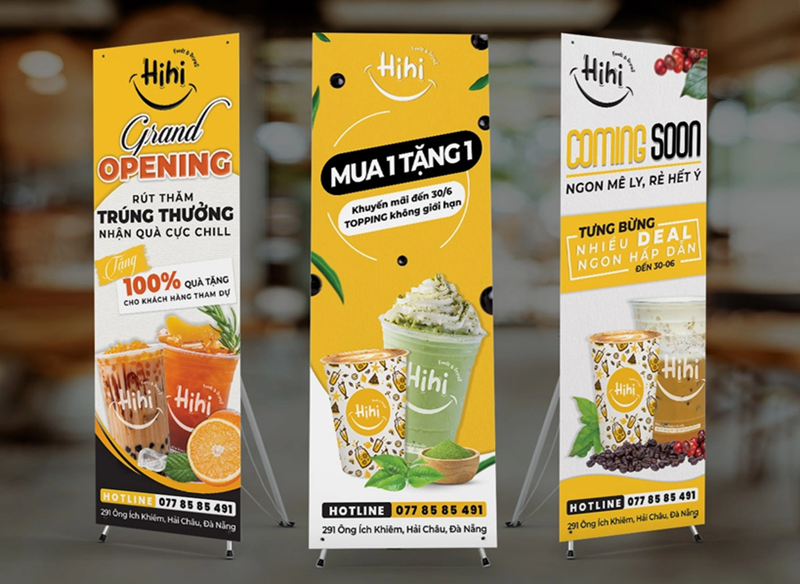 Làm standee theo yêu cầu tiết kiệm chi phí