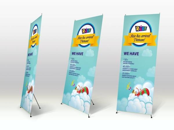 Các mẫu poster được in với màu sắc nổi bật, tạo ấn tượng mạnh mẽ với khách hàng