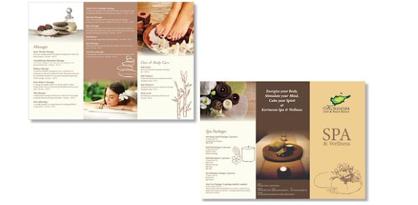 Mẫu tờ rơi spa với thiết kế đơn giản 