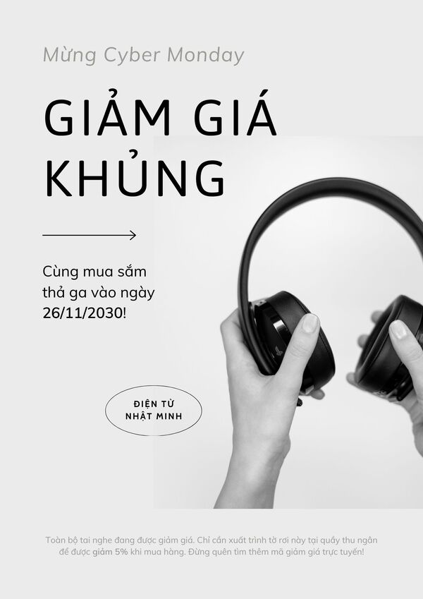 Mẫu tờ rơi khuyến mãi đơn giản nhưng không kém phần sang trọng