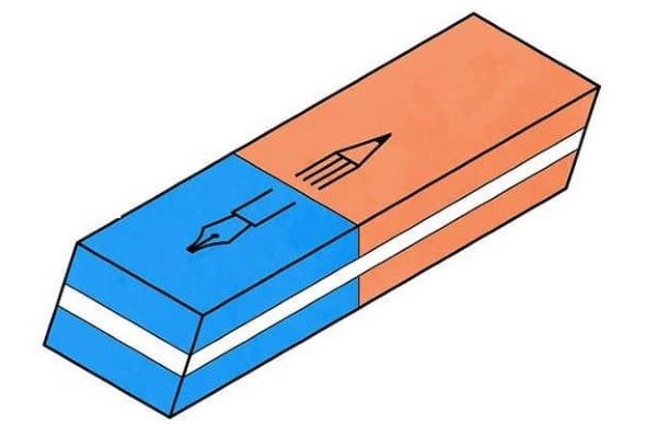 Sử dụng gôm đặc biệt để xóa mực