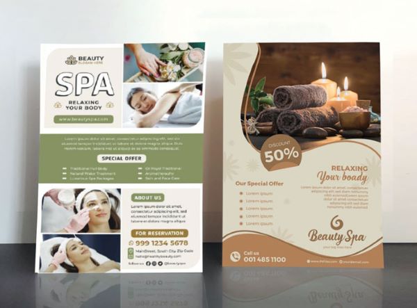 Mẫu tờ rơi massage tại spa