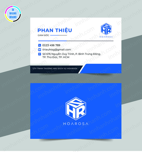 Các kích thước tiêu chuẩn của in card visit