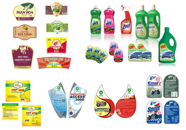 Các mẫu decal in uv trên chai lọ