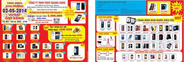 Mẫu 10 tờ rơi điện thoại