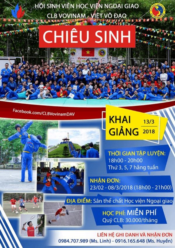 Mẫu tờ rơi tuyển võ sinh
