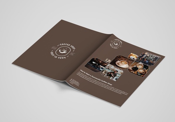Thiết kế catalogue coffee sáng tạo với tone màu nâu be ấm áp