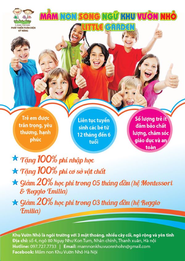 Mẫu tờ rơi tuyển sinh mầm non số 3