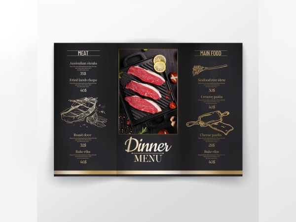 In ép kim mặt trong menu đầy ấn tượng