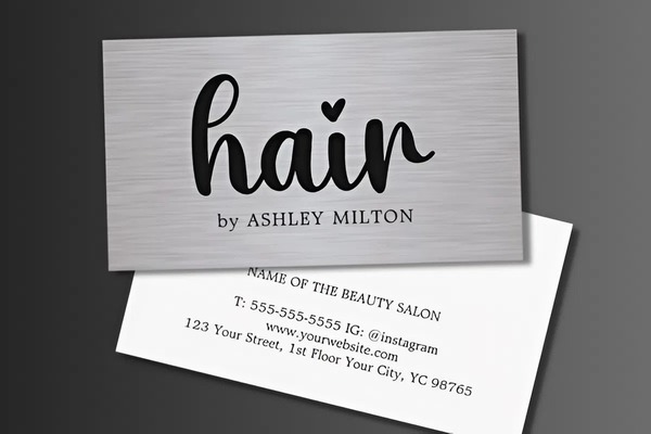 Mẫu card salon tóc hiện đại, mang phong cách tối giản và sang trọng