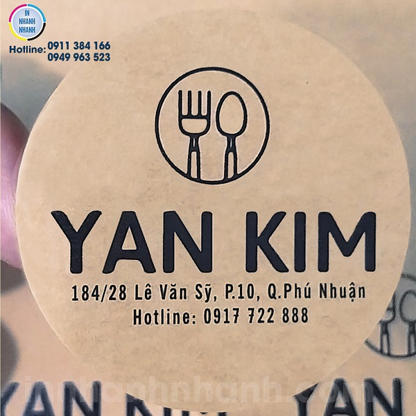 In decal chất liệu giấy Kraft