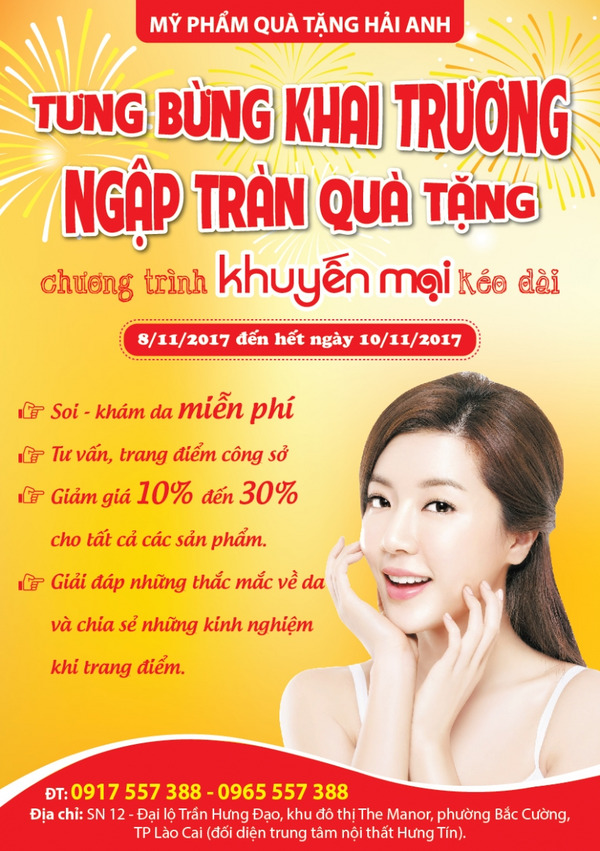 Mẫu tờ rơi khuyến mãi nhân ngày khai trương spa