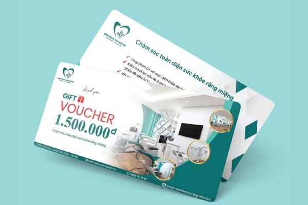 Mẫu voucher nha khoa quảng bá dịch vụ chăm sóc răng miệng toàn diện