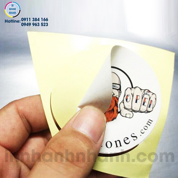 In decal nhựa dính