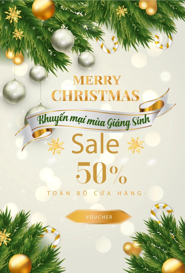 Mẫu tờ rơi khuyến mãi về chủ đề giáng sinh