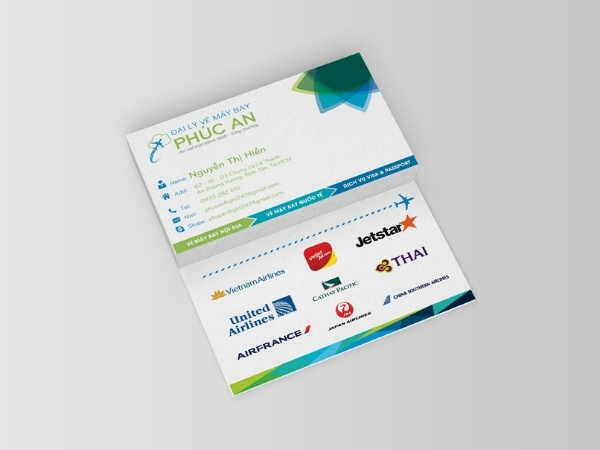 Card visit đại lý vé máy bay nâng cao mức độ uy tín, chuyên nghiệp cho đơn vị
