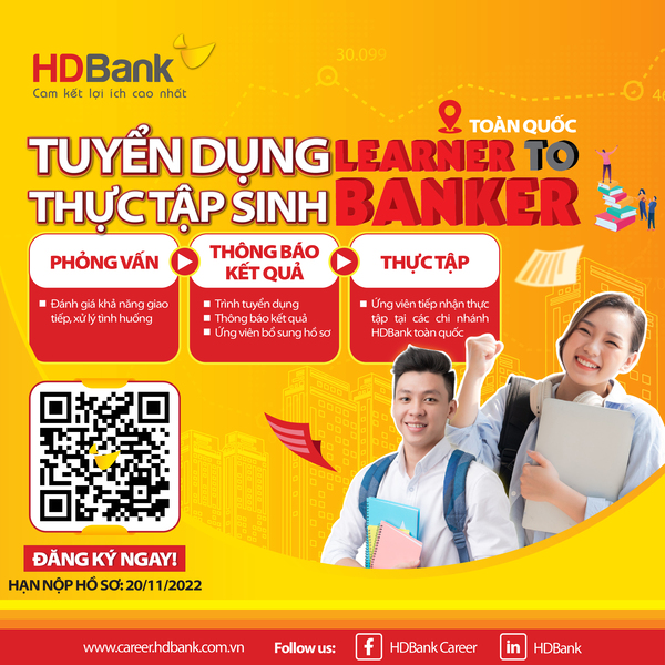 Mẫu tờ rơi tuyển dụng thực tập sinh ngành ngân hàng