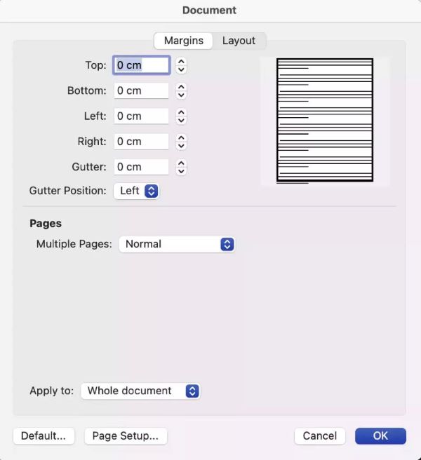 Hướng dẫn thiết lập lề (margin) để in ảnh tràn khổ A4 trong Word một cách chính xác