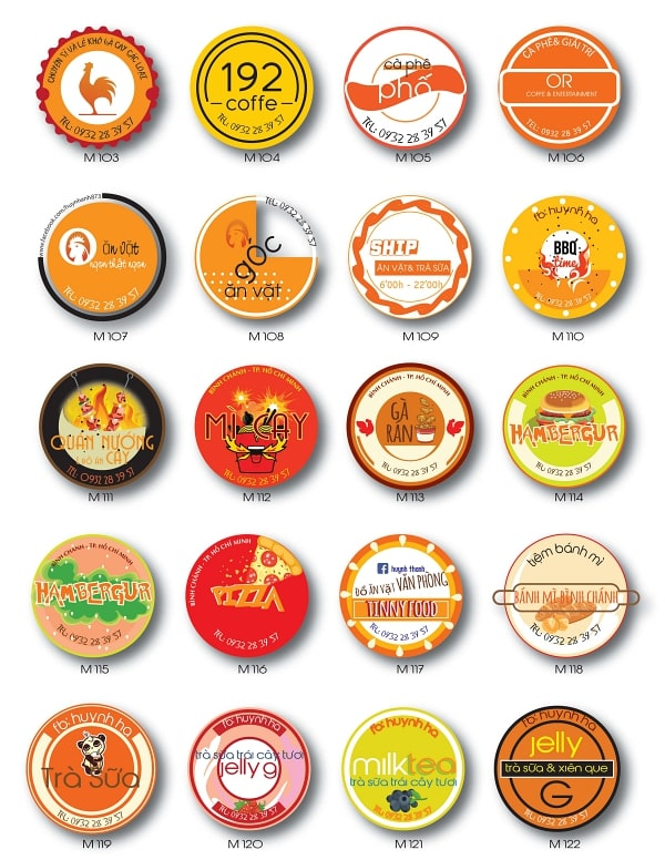 Một số mẫu thiết kế tem in decal số lượng ít giá rẻ