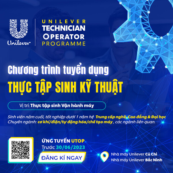 Mẫu tờ rơi tuyển dụng thực tập sinh ngành kỹ thuật