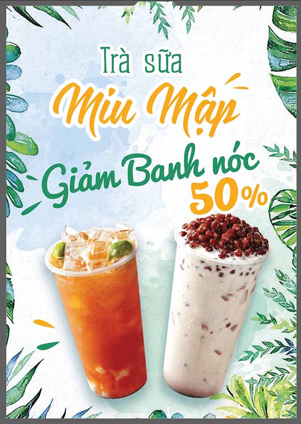 Tờ rơi trà sữa mẫu 02