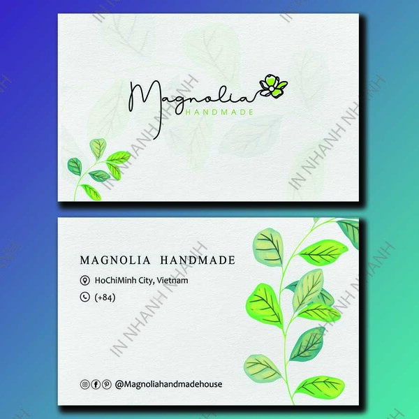Mẫu card visit bán hàng đồ handmade online