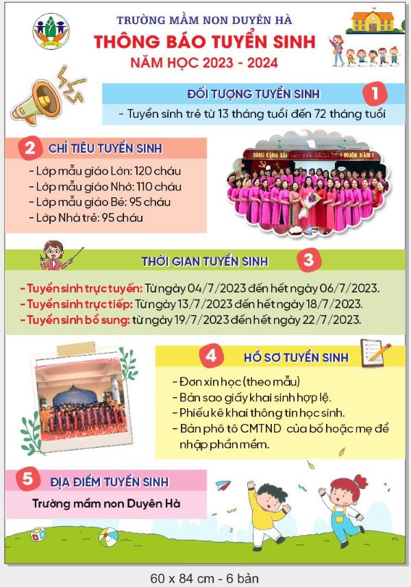 Mẫu tờ rơi tuyển sinh mầm non số 5