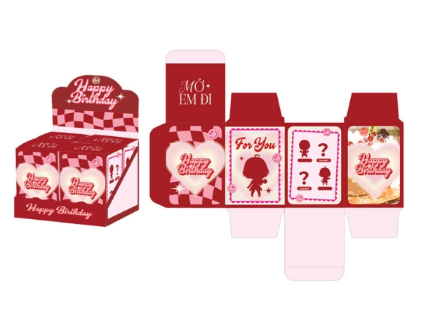 Mẫu hộp Die Cut đáng yêu