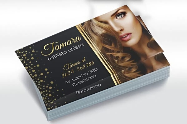Mẫu danh thiếp salon tóc thiết kế sang trọng, tinh tế