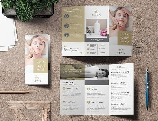 In menu spa trên giấy nhựa