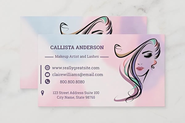 Mẫu card salon tóc với thiết kế màu sắc nổi bật