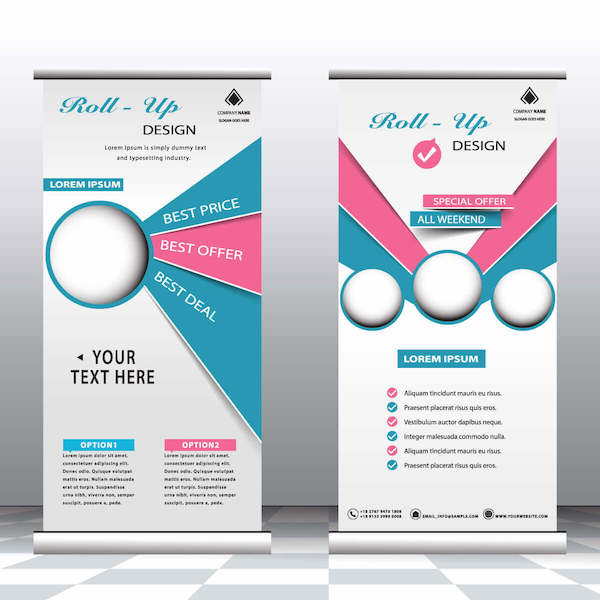 In standee cuốn khổ chuẩn, dễ vận chuyển, lý tưởng cho sự kiện lưu động