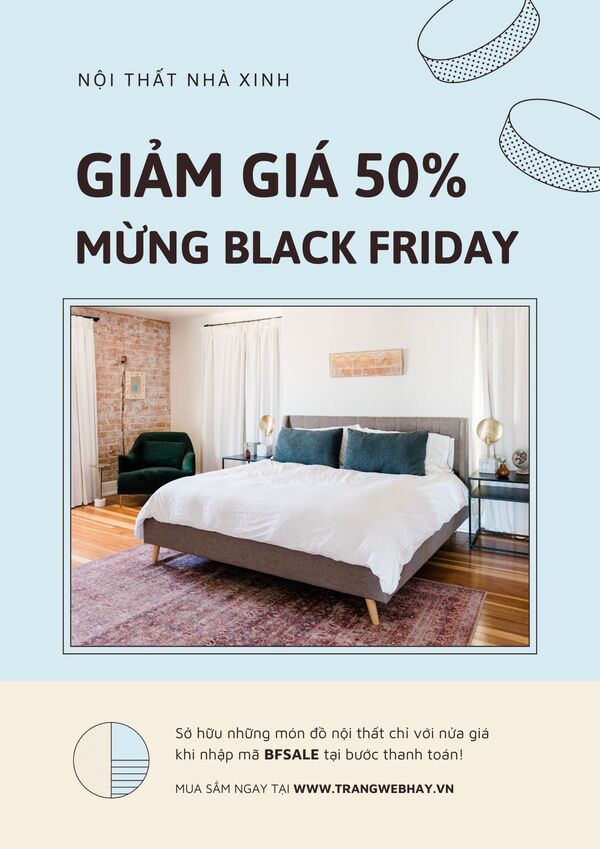 Mẫu tờ rơi khuyến mãi về nội thất với bố cục thiết kế hài hòa