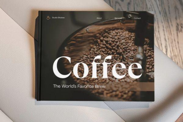 Mẫu catalogue coffee cao cấp, thiết kế tối giản
