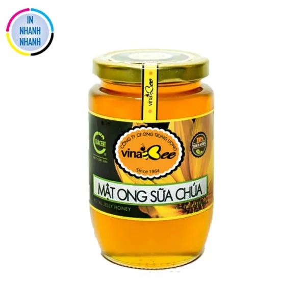 Thiết kế in tem nhãn mật ong sữa chúa đẹp, thiết kế tự nhiên và chuyên nghiệp