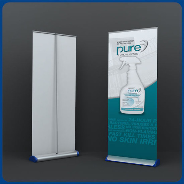 Standee cuốn hào hoa nhôm in theo nhu cầu nhận diện thương hiệu