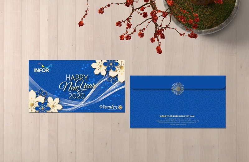 Phong bì Tết in logo phù hợp tặng khách hàng và đối tác