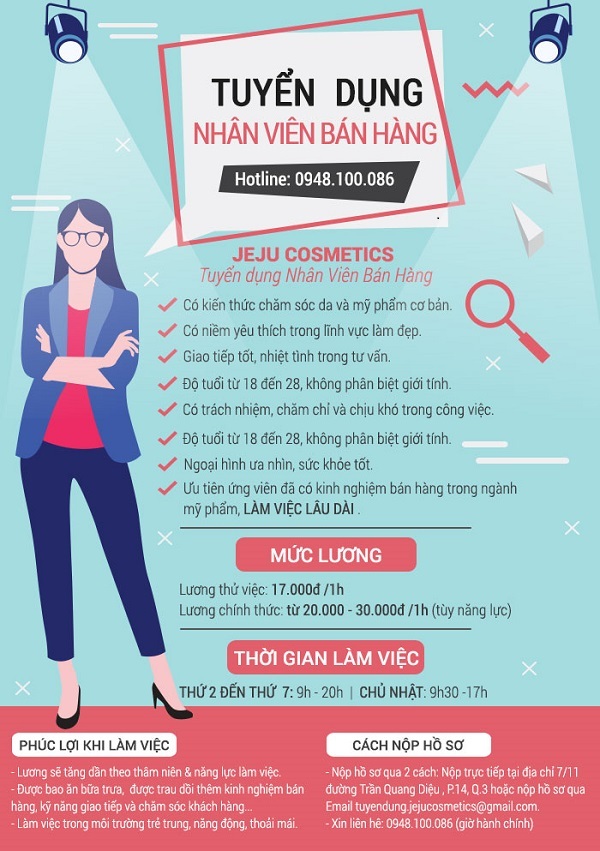 Một số mẫu tờ rơi tuyển dụng nhân viên kinh doanh đẹp mắt