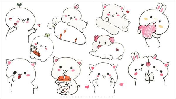 Sticker cute là hình dán mang phong cách dễ thương được ưa chuộng