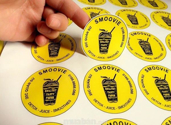 Mẫu mã in decal tem nhãn đa dạng