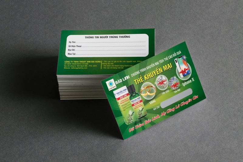 Mẫu thẻ cào khuyến mãi đổi quà