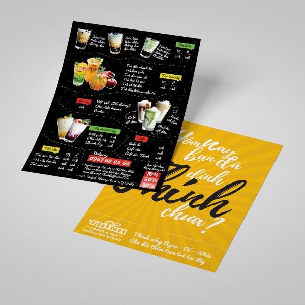 Mẫu tờ rơi khai trương quán trà sữa