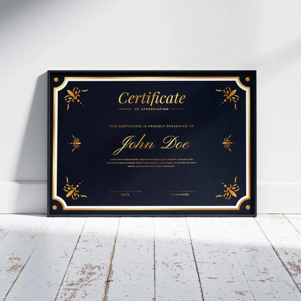 Mẫu certificate sang trọng và quyền lực