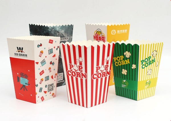 Mẫu túi đựng bắp rang bơ trong các rạp chiếu phim