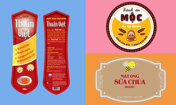 Mẫu tem nhãn thực phẩm ấn tượng