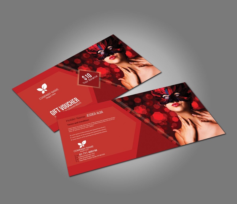 Mẫu phiếu quà tặng thời trang độc đáo, nổi bật