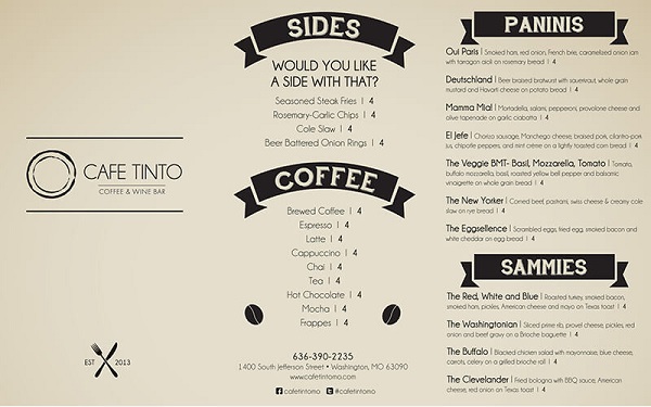 Menu cho quán cafe thiết kế tối giản&nbsp;