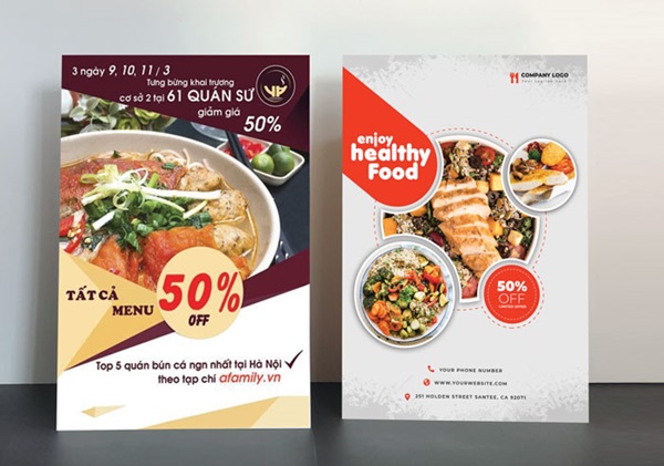 Mẫu tờ rơi khai trương quán bún cá