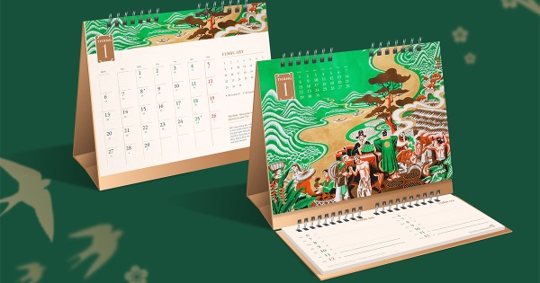 Lịch để bàn chữ M tiện lợi